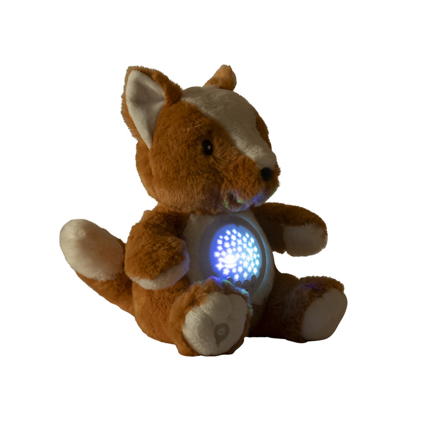 Peluche veilleuse avec projecteur Gaspard le renard 