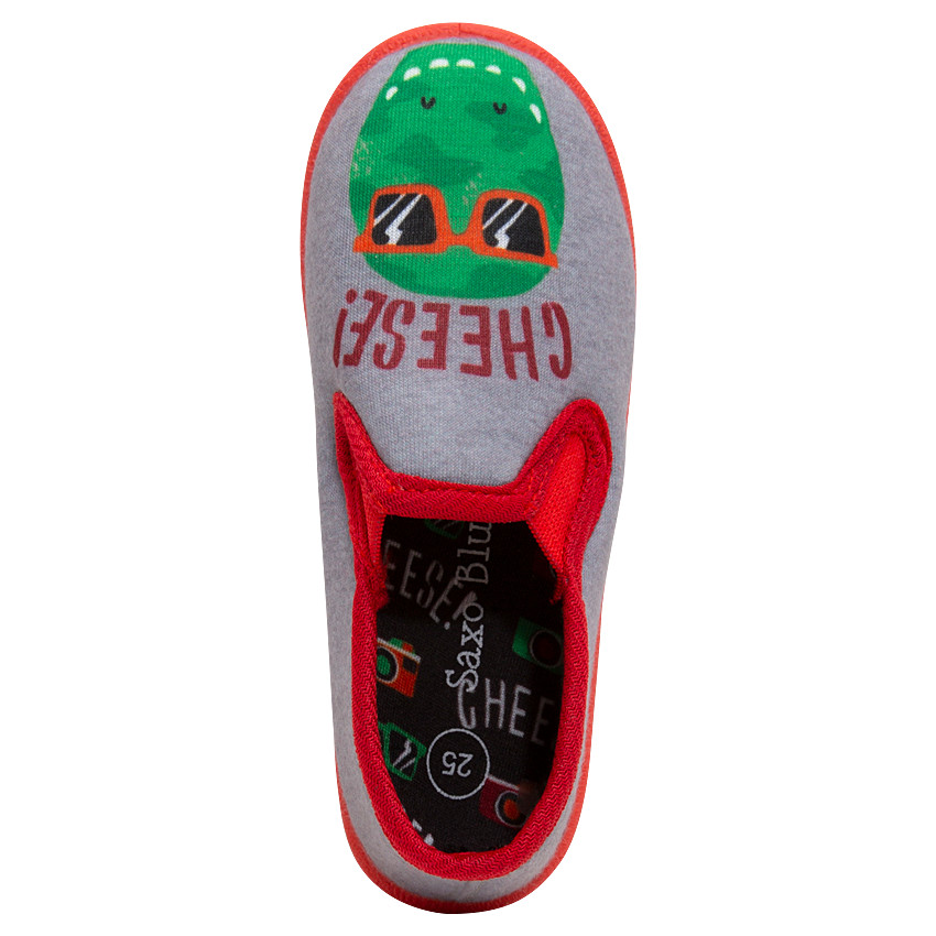 Chaussons bas avec dinosaure printé sur le devant 