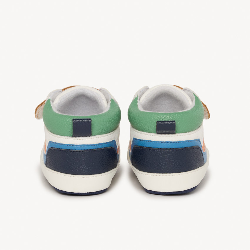 Sneakers montantes flexibles met inzetstukken voor baby jongen 