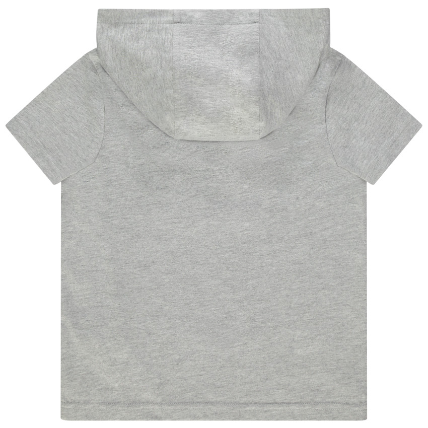 Korte mouwen T-shirt met kap en krokodilprint 