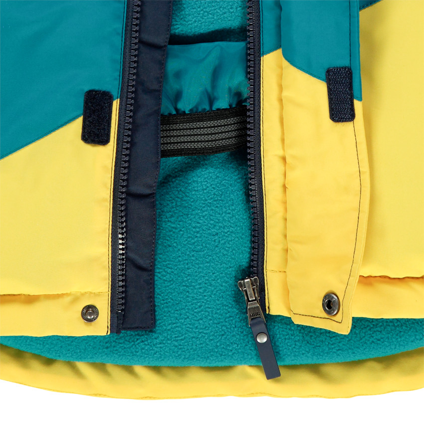 Blouson de ski tricolore imperméable à poches zippées 