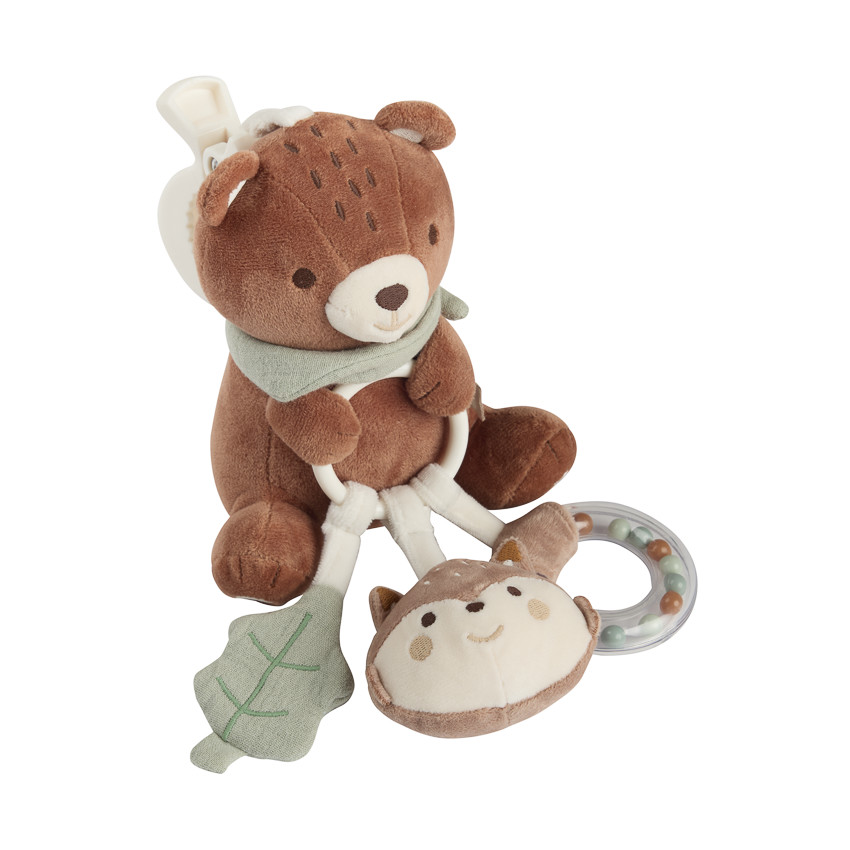 Activiteitenknuffel met klem - Ours Roi des Forêts 