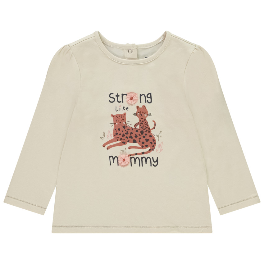 T-shirt manches longues motif animal pour bébé fille 