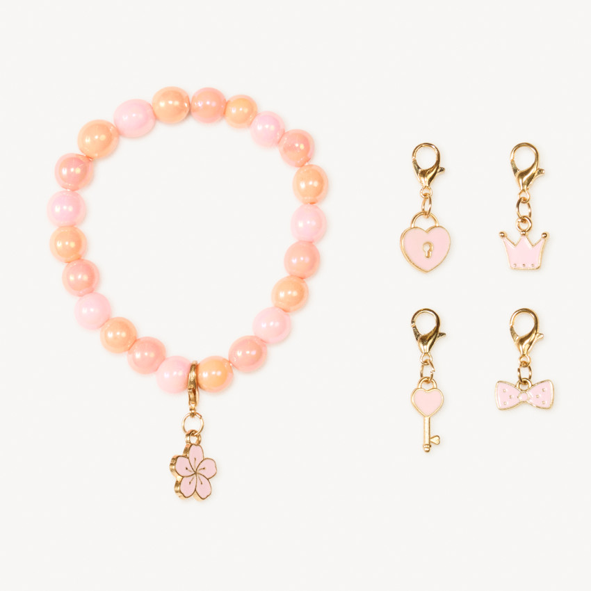 Bracelet de perles avec charms interchangeables pour fille 