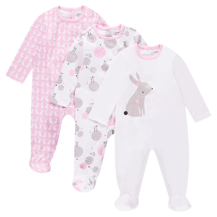 Lot de 3 dors-bien en jersey avec imprimés fantaisie 