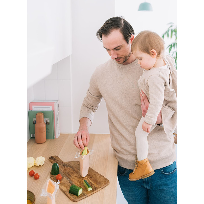 Set van 2 Herbruikbaar Bewaarzakken Yummy Bag 230ML Blush 