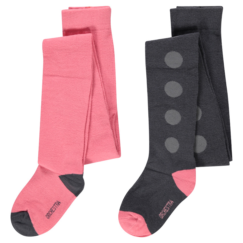 Set met 2 paar dikke effen panty