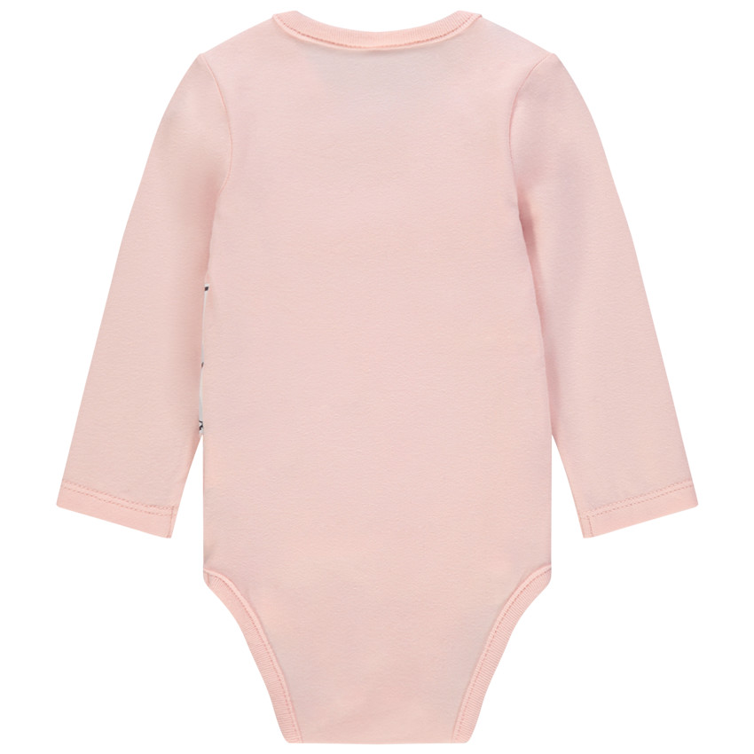 Roze body met lange mouwen van biokatoen met print Marie Aristokatten Disney 
