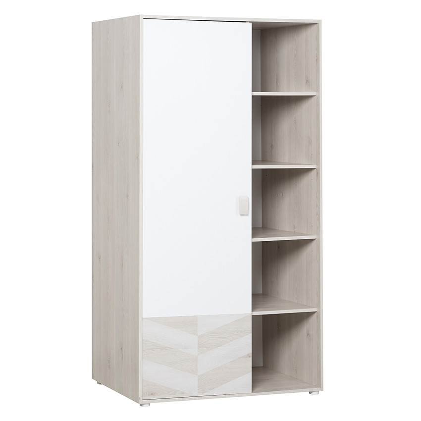 Armoire Augustin 1 porte avec étagères 