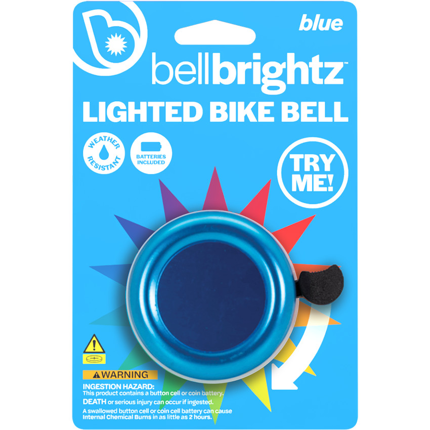 Sonnette de vélo lumineuse BellBrightz Bleue 