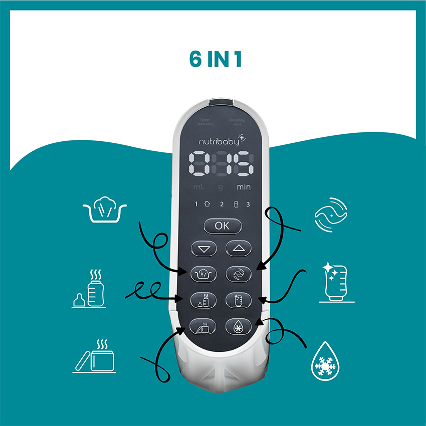 Robot multifonctions Nutribaby(+) + Kit gourdes Foodii + Livre de recettes 