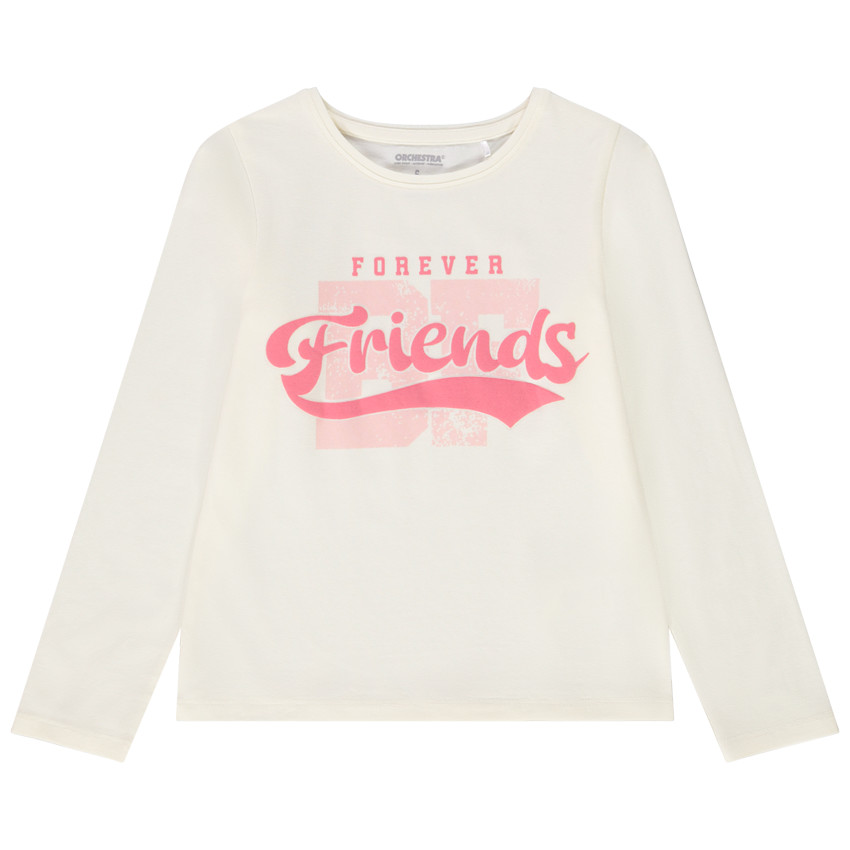 T-shirt manches longues en jersey print fantaisie pour fille 