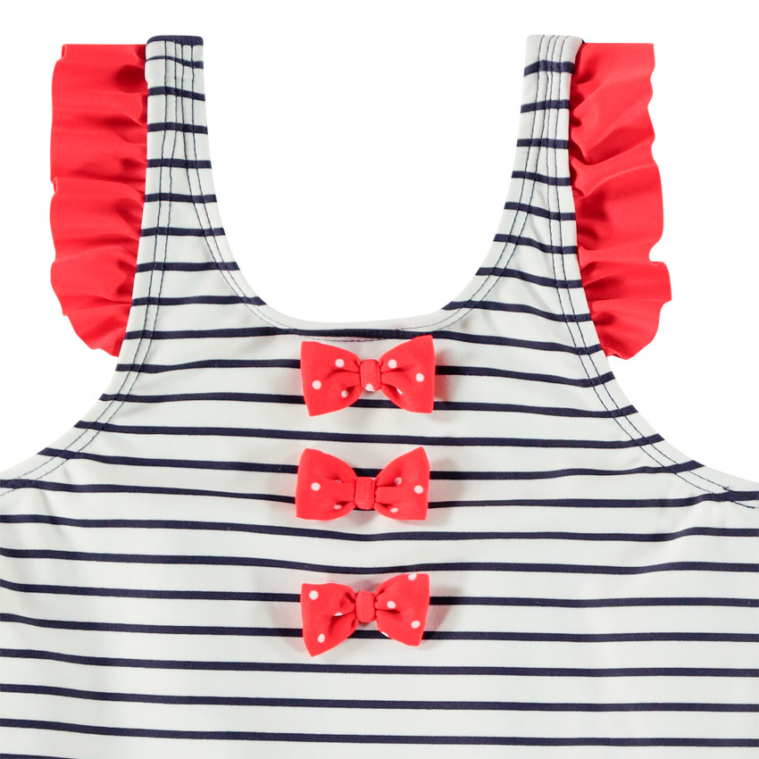 Maillot 1 pièce à rayures pour bébé fille 