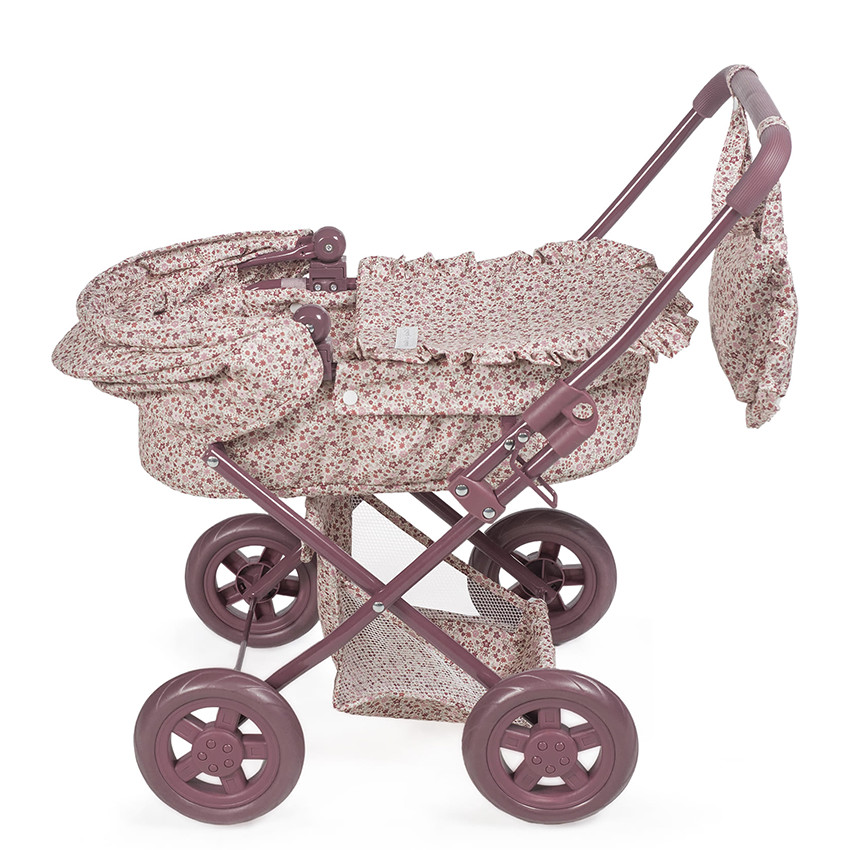 Poussette Landau pour poupée Cherry Fleurs 