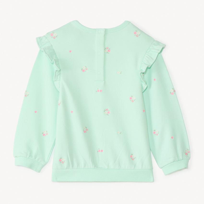 Oversized sweat met fantasie borduurwerk voor meisjesbaby's 