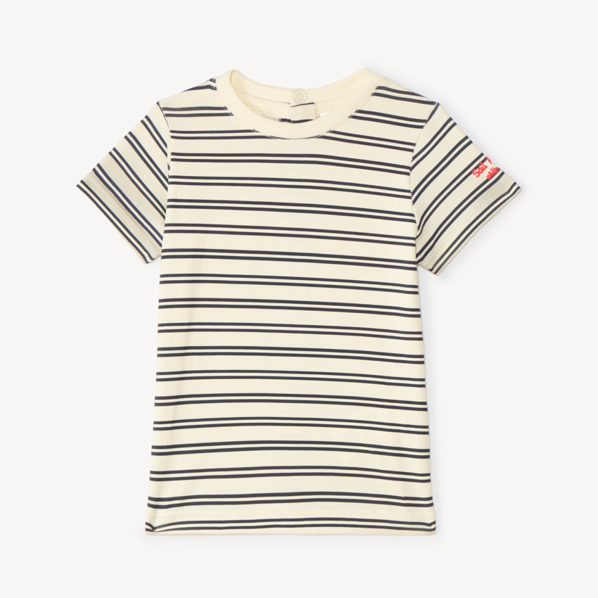Ensemble salopette + t-shirt marinière pour bébé garçon 