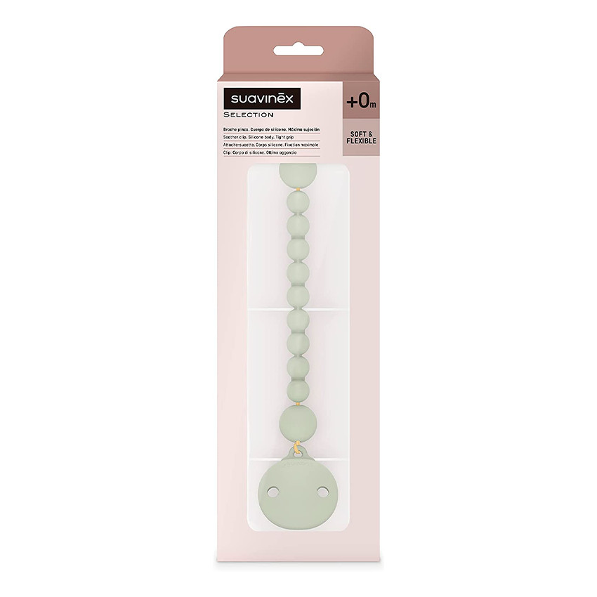 Fopspeenclip Colour Essence van siliconen groen 
