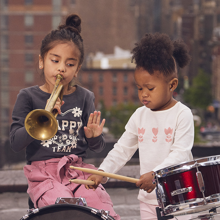 Lange mouwen T-shirt met fantasieprint voor meisjes 