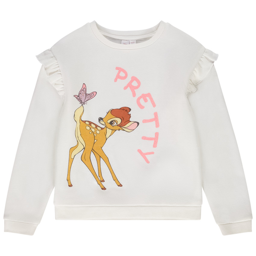 Sweatshirt in fleece met Bambi Disney print voor meisjes 