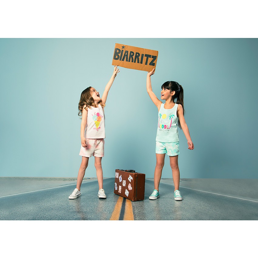 Jersey topje met fantasieprint voor meisjes 