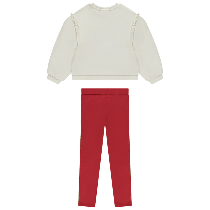 Ensemble jogging avec sweat fantaisie fleuri pour fille 