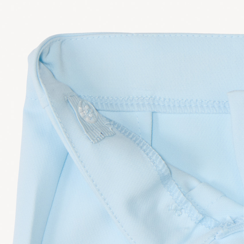 Pantalon large à pinces et fleur brodée pour fille 