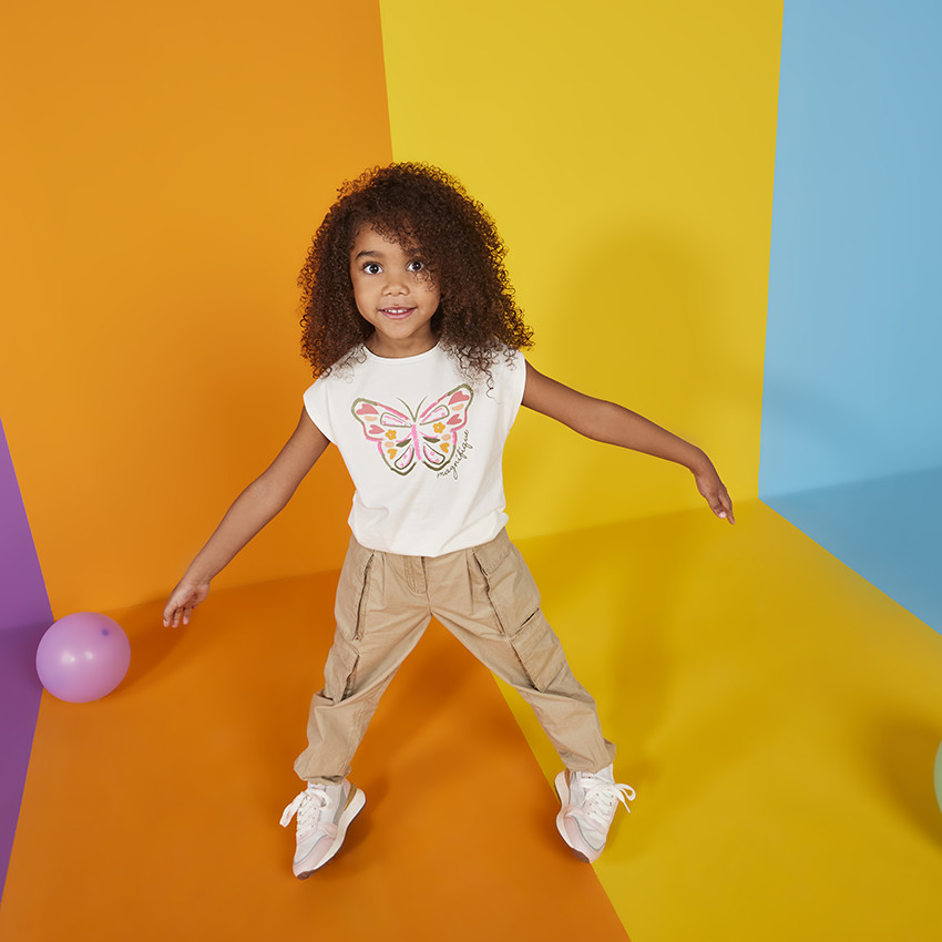 Cargo broek met plooie-effect voor meisjes 