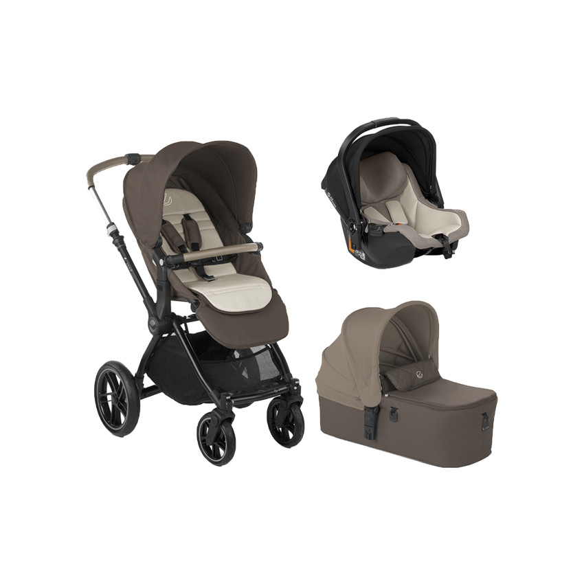 Poussette 3 en 1 Kawai + Nacelle Micro BB + Siège-auto Koos - Oak Milk 
