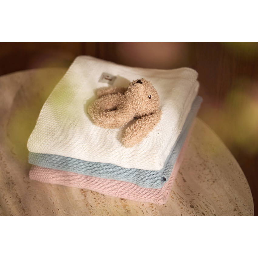 Deken wieg 75x100cm Cosy Knit Sea Green 