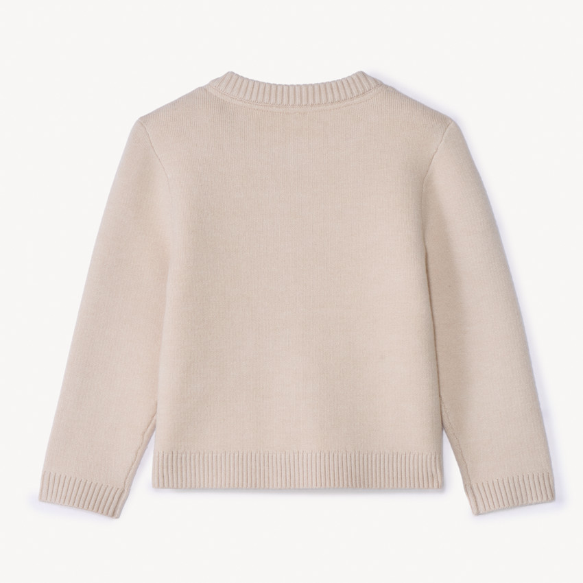 Gemaakt van gebreid materiaal, deze meisjes gilet met rits heeft een stijlvolle pasvorm. 