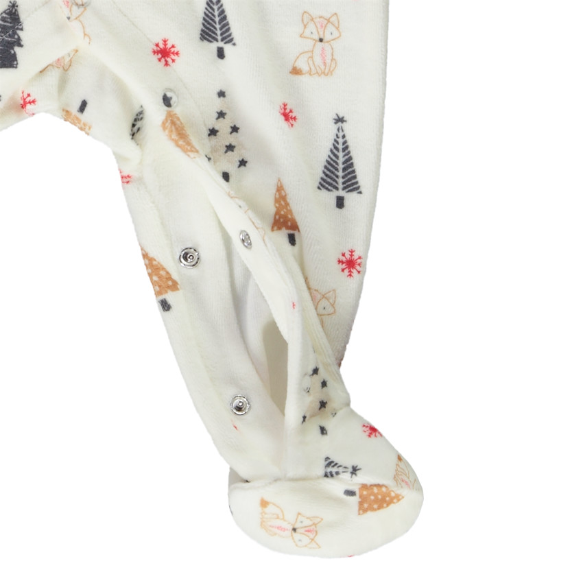 Pyjama in fluweel met kerstmotief voor baby 