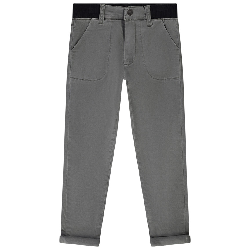 Pantalon droit en twill uni pour garçon 