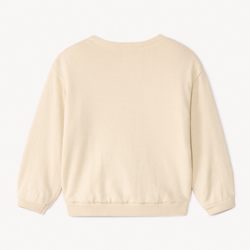 Pull en tricot à motifs brodés pour bébé fille 