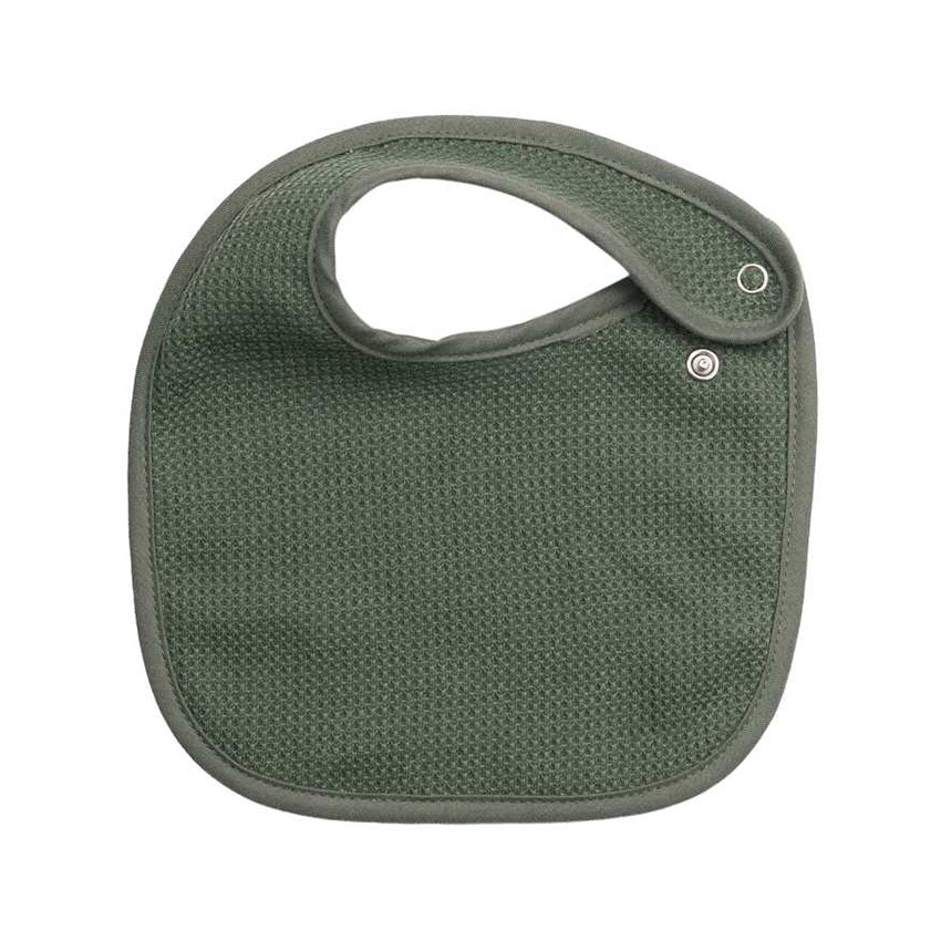 Lot de 6 bavoirs nid d'abeille 0/4M Sauge/Beige 