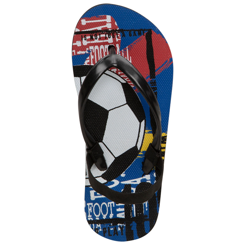Tongs print ballon de foot et lanière pour garçon 