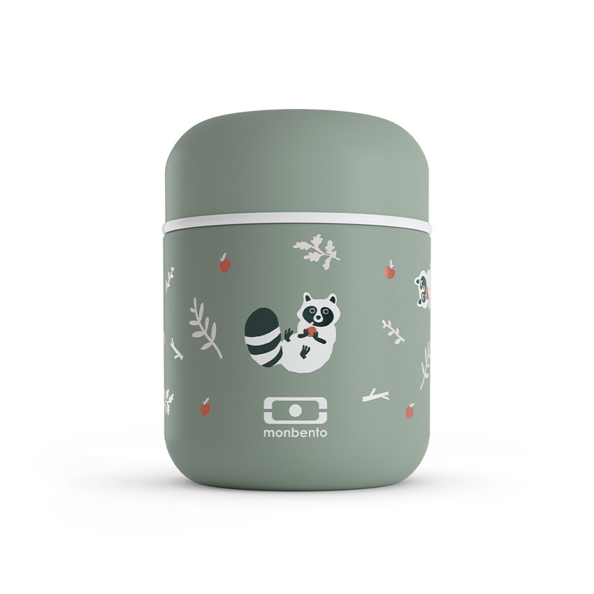 isothermische Capsule Lunchbox 280ml Raccoon Groen 