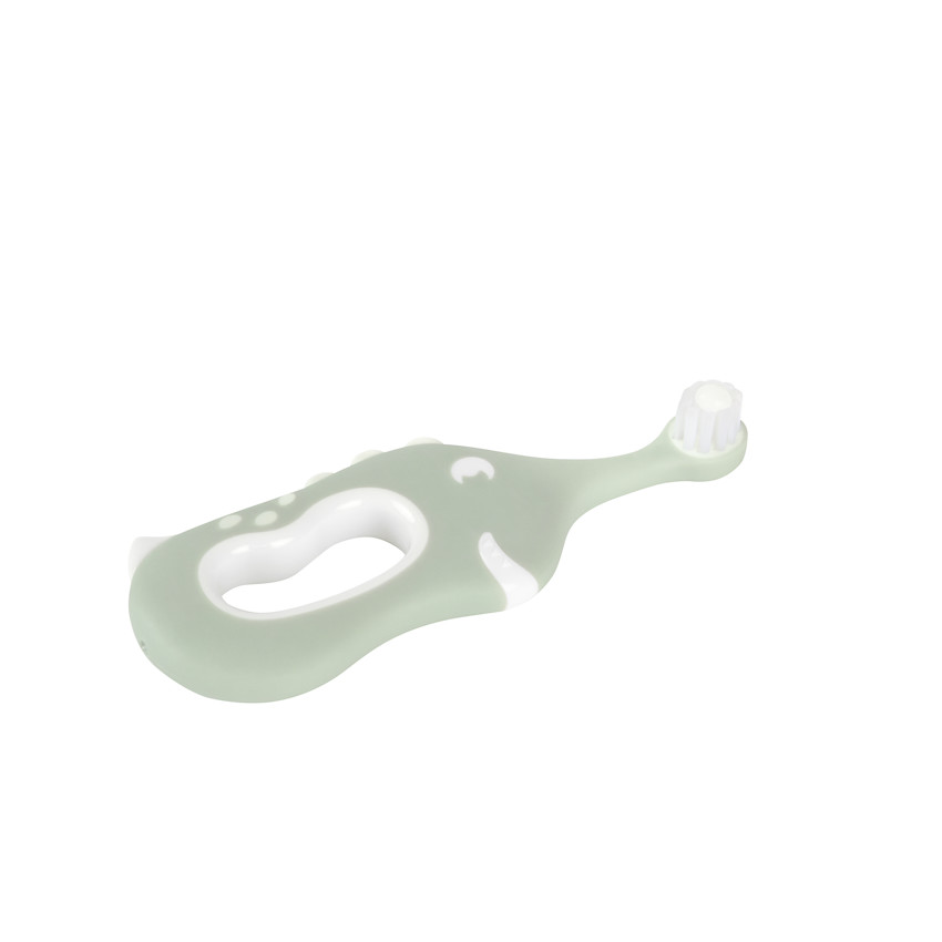 Ergonomische tandenborstel 6M+ Groene dinosaurus 