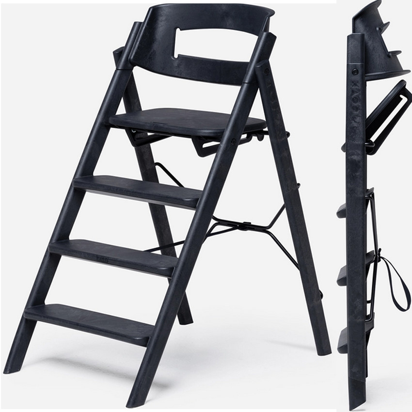 Chaise Haute Kaos Klapp Set Complet Plastic recyclé évolutive Charcoal Black 