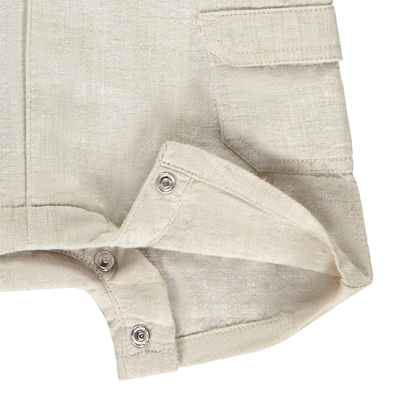 Ensemble salopette + t-shirt imprimé palmier pour bébé garçon  