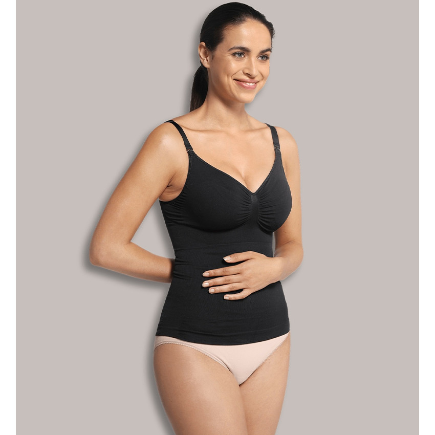 M - Top d'allaitement sans coutures Noir 