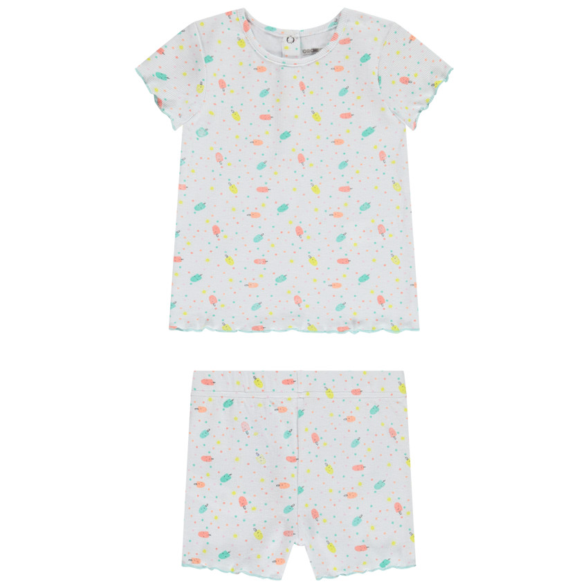 Set van 2 stuks met ijsjesprint voor baby meisje 