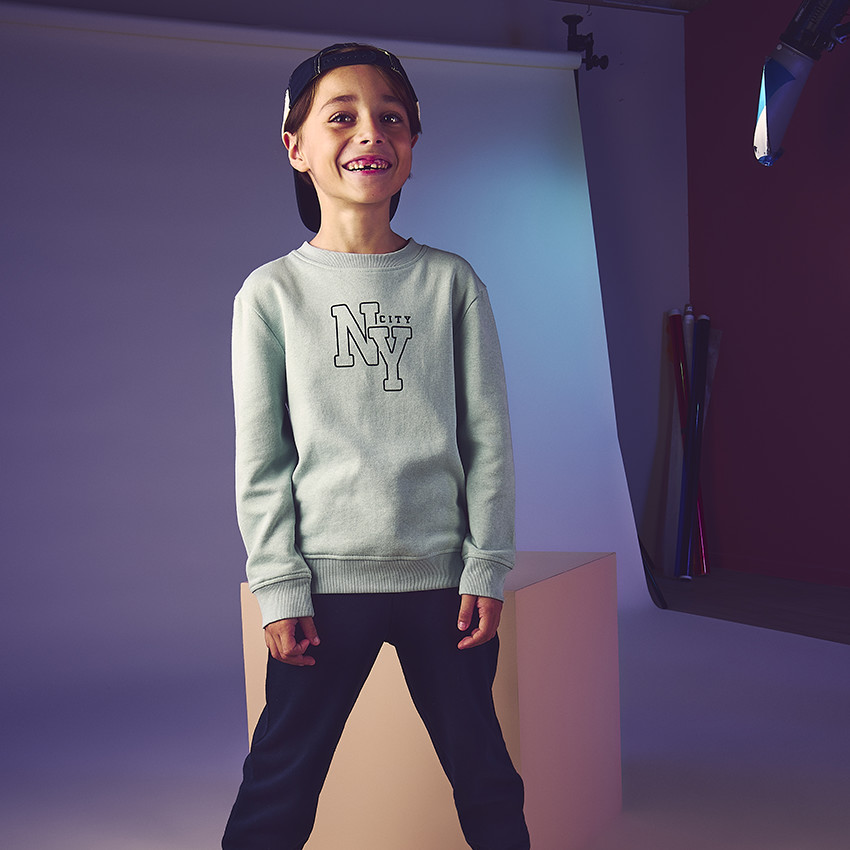 Sweat molleton print "NY city" pour garçon 