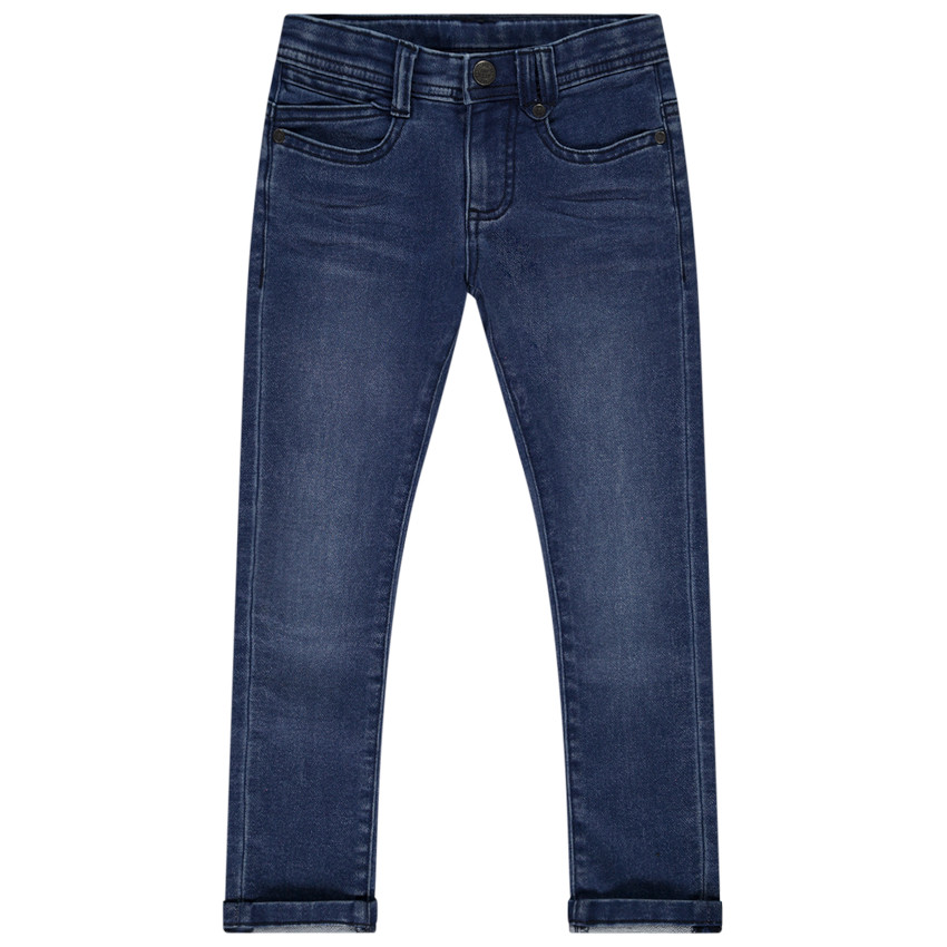Jean slim motif vague en relief pour garçon 