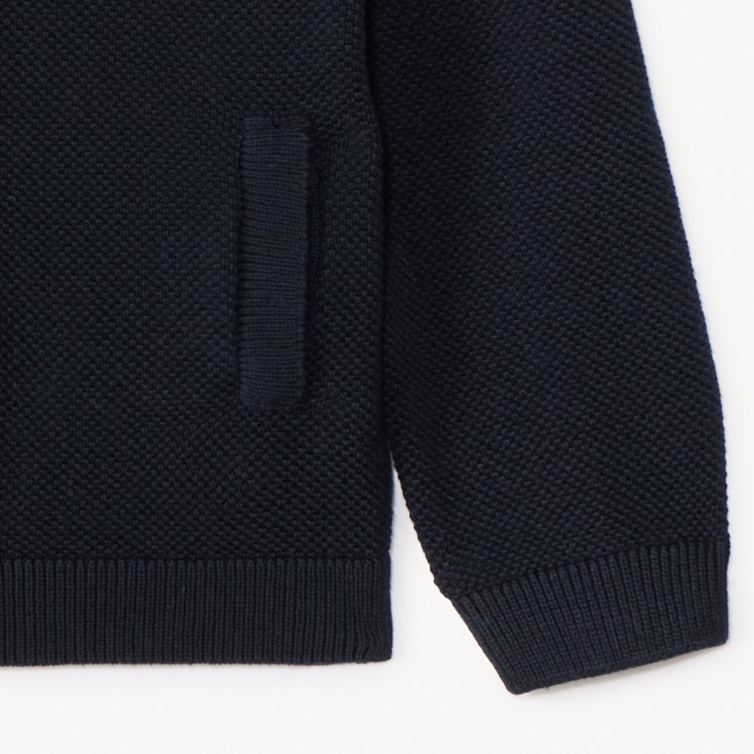 Gilet tricot uni en chambray pour bébé garçon 