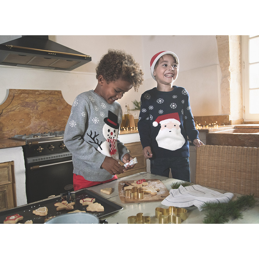 Kersttrui van tricot met sneeuwmanmotief voor jongens 