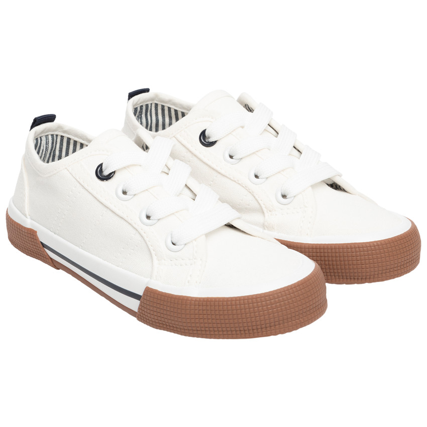 Baskets basses en toile à lacets pour garçon 