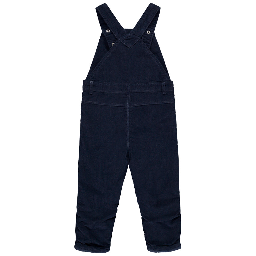 Salopette longue en velours avec badge pour bébé garçon 