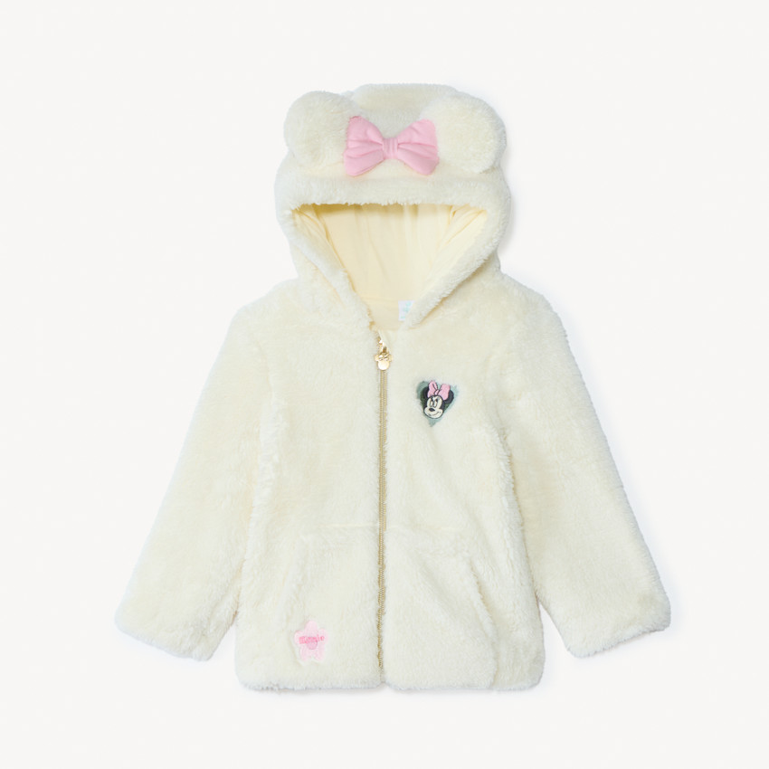 Vest met kap in sherpa Minnie Disney voor babymeisje 