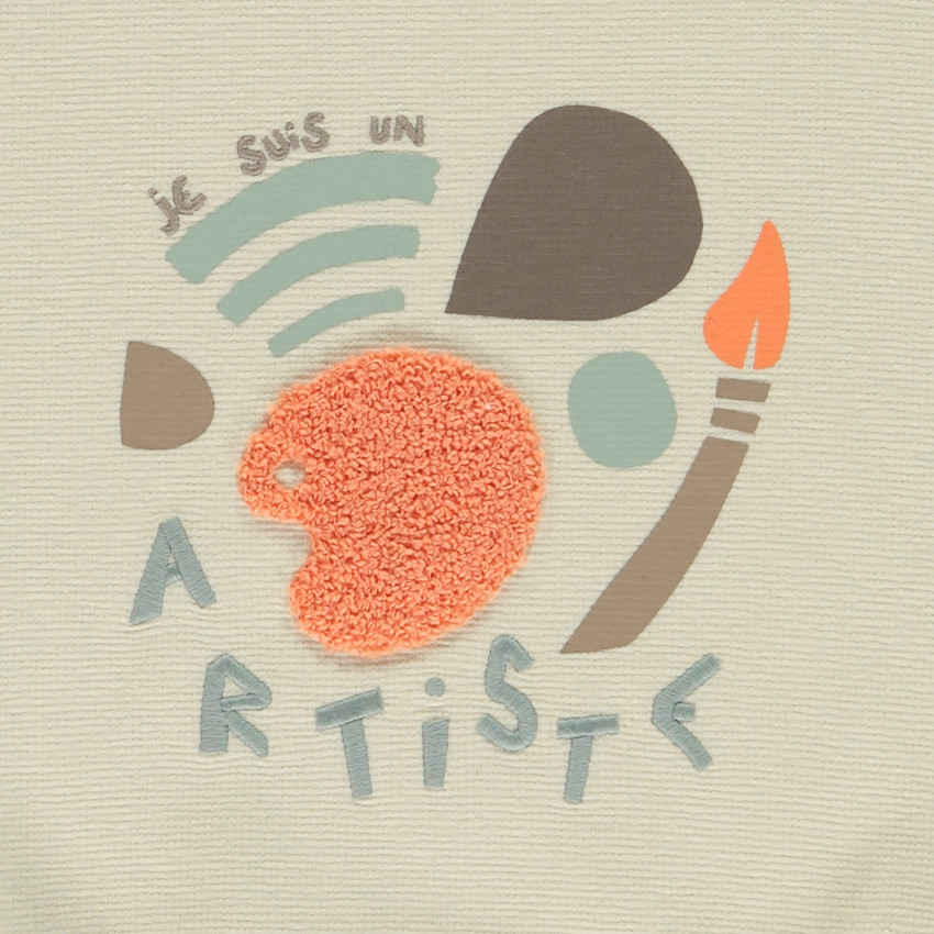 Oversize Fleece Sweat met Verfpatroon voor Babyjongen 