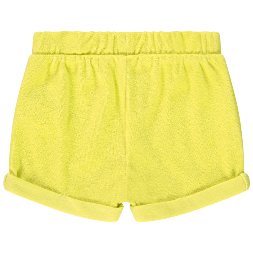 Effen badstof short voor baby meisjes 